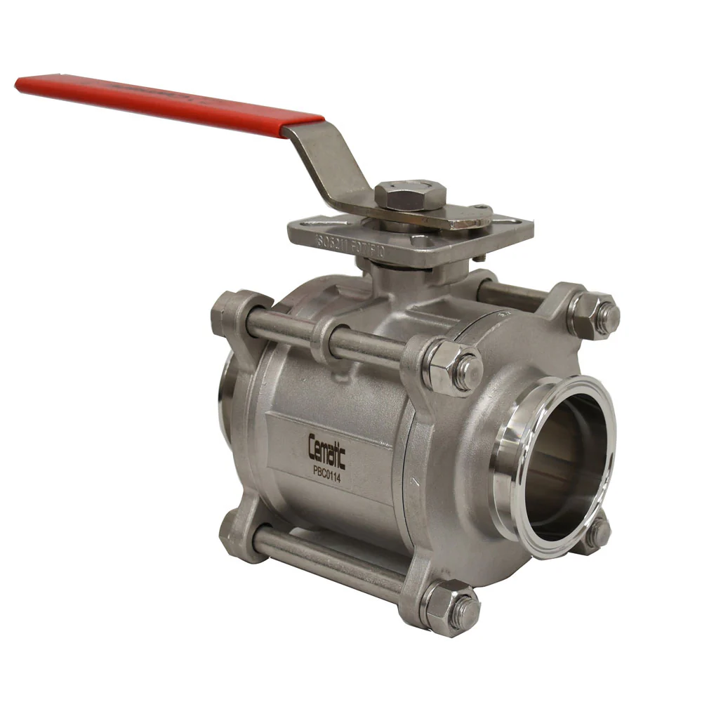 Válvula Higiénica de Bola Clamp en Acero Inoxidable 316L - Image 3